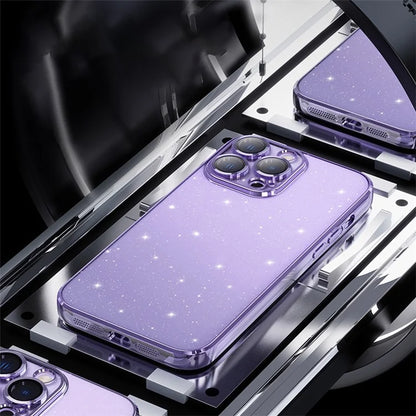 X-LEVEL For iPhone 12 Pro Max Back Case Glitter Powder Transparent TPU Phone Cover