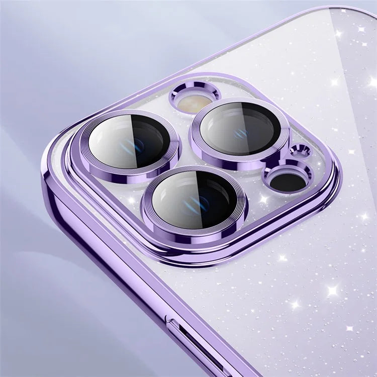 X-LEVEL For iPhone 12 Pro Max Back Case Glitter Powder Transparent TPU Phone Cover
