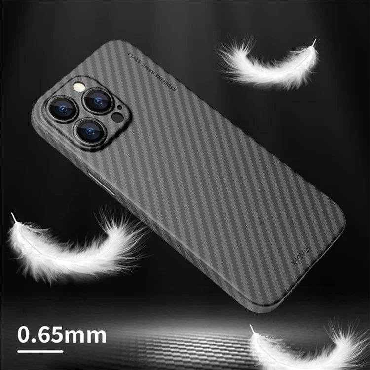 X-LEVEL For iPhone 14 Pro Max Case Hard PC Minimalist Phone Cover Carbon Fiber Texture