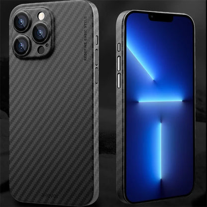 X-LEVEL For iPhone 13 Pro Max Case Carbon Fiber Texture PC Hard Phone Cover