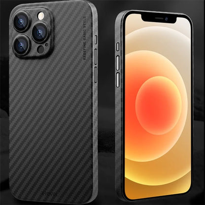 X-LEVEL For iPhone 12 Pro Max Case Hard PC Minimalist Phone Cover Carbon Fiber Texture