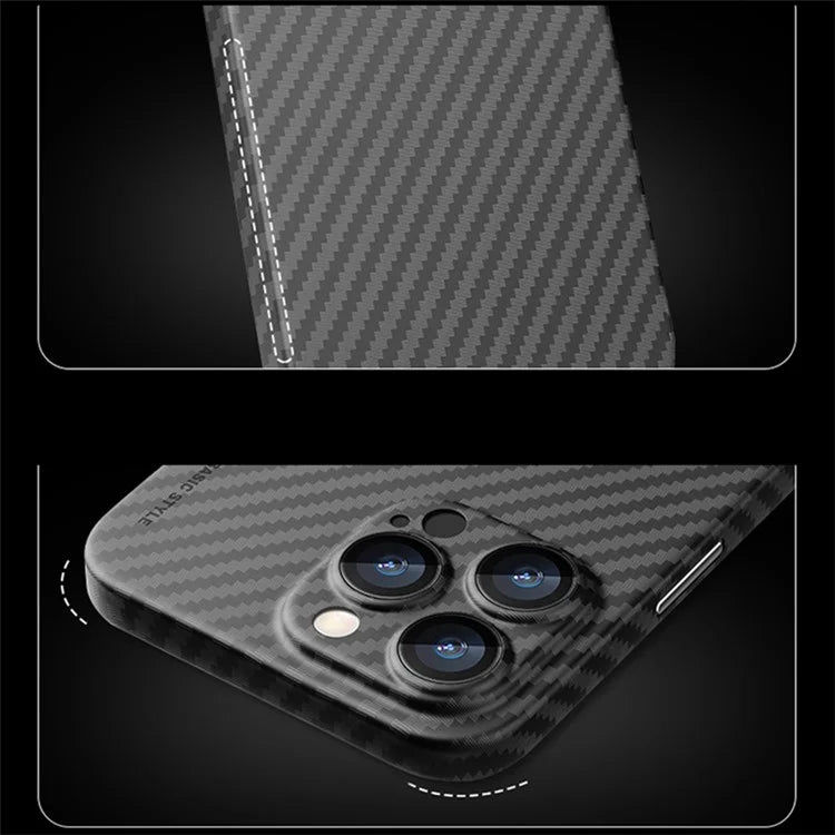 X-LEVEL For iPhone 12 Pro Max Case Hard PC Minimalist Phone Cover Carbon Fiber Texture