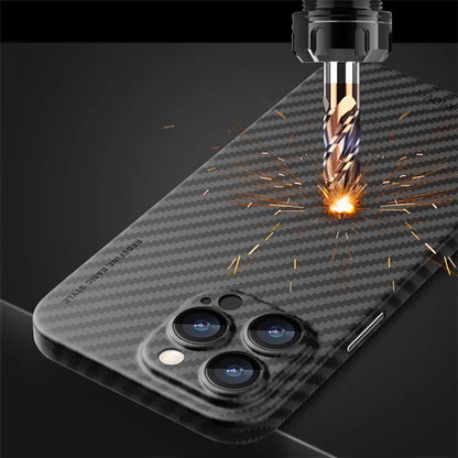 X-LEVEL For iPhone 13 Pro Case Hard PC Phone Cover with Carbon Fiber Texture Design