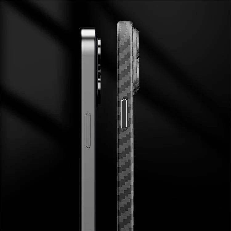 X-LEVEL For iPhone 13 Case Hard PC Minimalist Phone Cover Carbon Fiber Texture