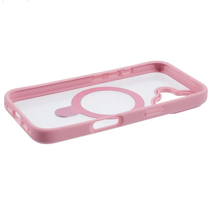 For iPhone 16 Case PC+TPU Ring Kickstand Drop-Proof Phone Back Cover