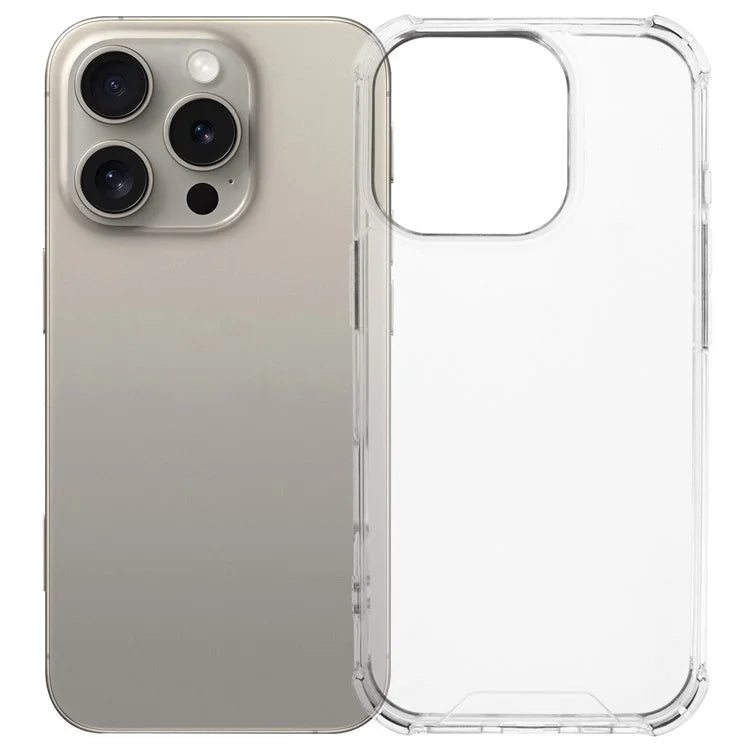 For iPhone 16 Pro Case Acrylic+TPU Phone Case Four Corner Reinforced