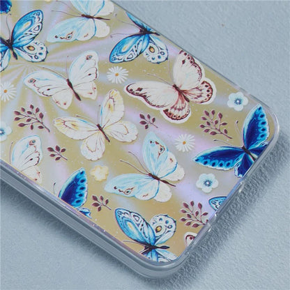 For Samsung Galaxy A35 5G Case Laser TPU+PC Phone Cover Electroplating Butterfly Pattern