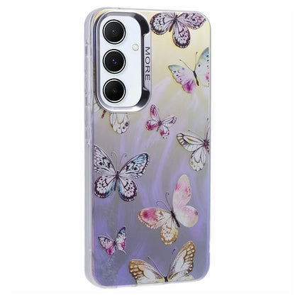 For Samsung Galaxy A35 5G Case Laser TPU+PC Phone Cover Electroplating Butterfly Pattern