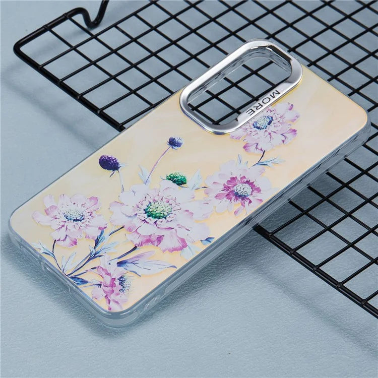 For Samsung Galaxy A55 5G Case PC+TPU Protective Phone Cover Laser Flower Pattern