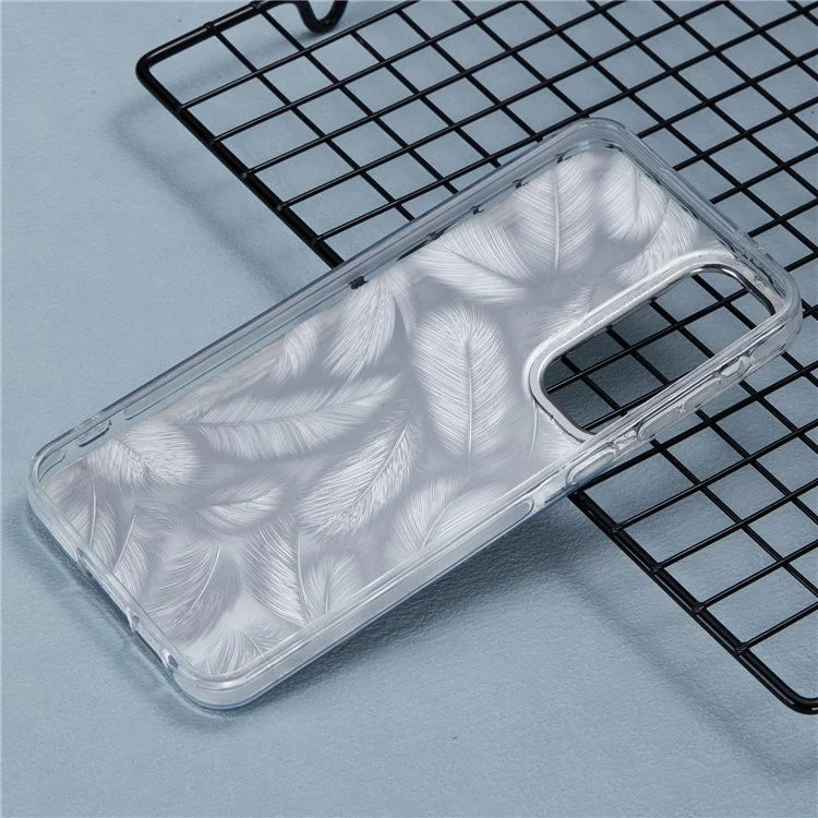For Samsung Galaxy A55 5G Case PC+TPU Protective Phone Cover Laser Flower Pattern