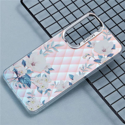 For Samsung Galaxy A55 5G Case PC+TPU Protective Phone Cover Laser Flower Pattern