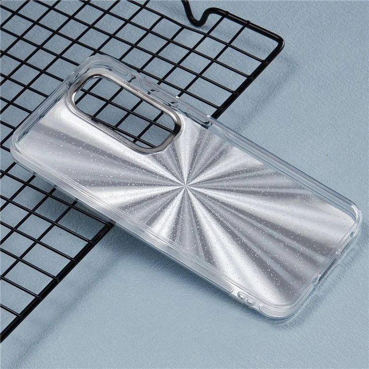 For Samsung Galaxy A55 5G Case PC+TPU Protective Phone Cover Laser Flower Pattern