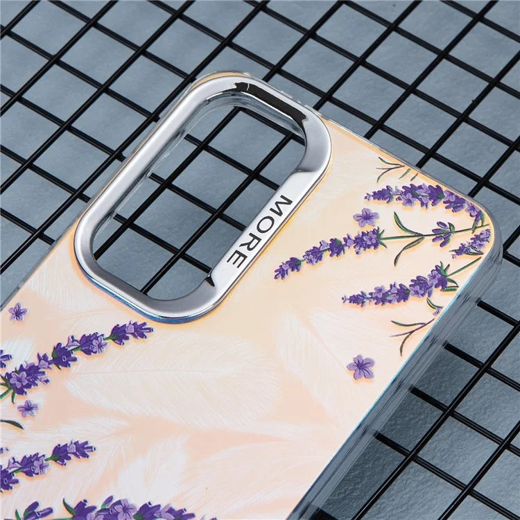 For Samsung Galaxy A55 5G Case PC+TPU Protective Phone Cover Laser Flower Pattern
