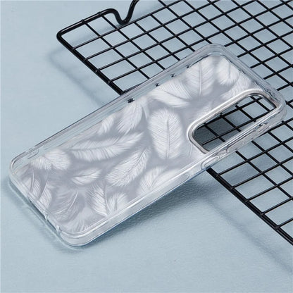 For Samsung Galaxy A55 5G Case PC+TPU Protective Phone Cover Laser Flower Pattern