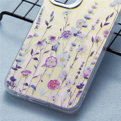 For Samsung Galaxy A15 5G Case PC+TPU Protective Phone Cover Laser Flower Pattern