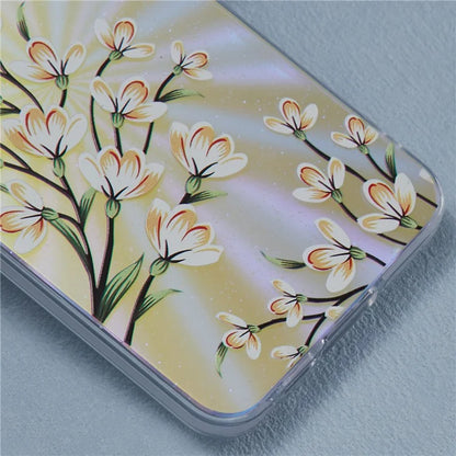 For Samsung Galaxy A15 5G Case PC+TPU Protective Phone Cover Laser Flower Pattern