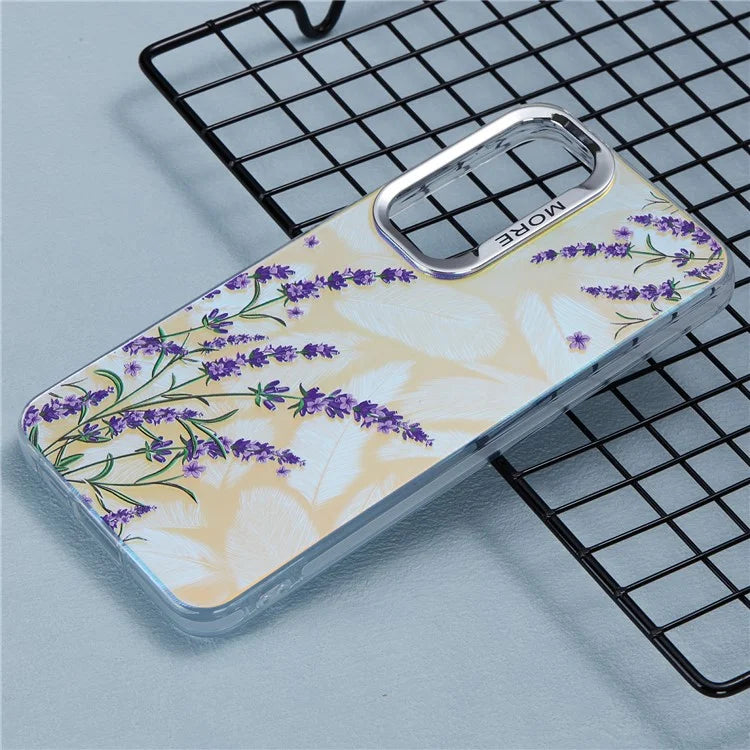 For Samsung Galaxy A15 5G Case PC+TPU Protective Phone Cover Laser Flower Pattern