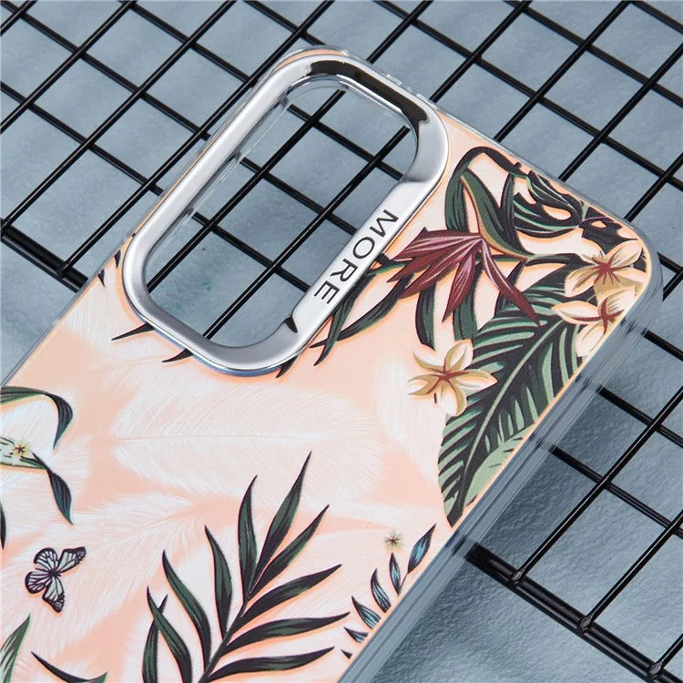 For Samsung Galaxy A15 5G Case PC+TPU Protective Phone Cover Laser Flower Pattern