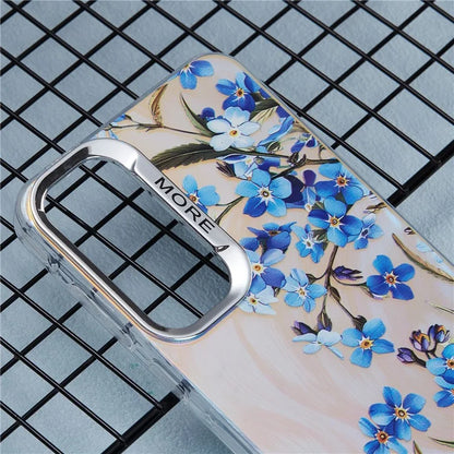 For Samsung Galaxy A15 5G Case PC+TPU Protective Phone Cover Laser Flower Pattern