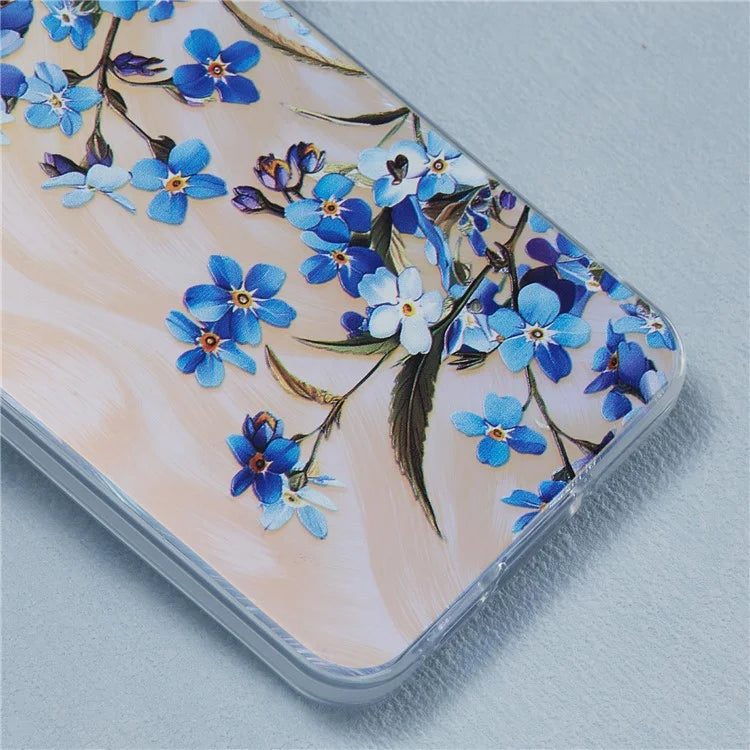 For Samsung Galaxy A15 5G Case PC+TPU Protective Phone Cover Laser Flower Pattern