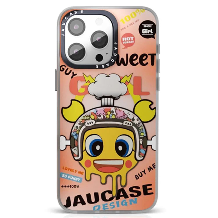 JAUCASE For iPhone 15 Pro Max Case Compatible with MagSafe Cute Pattern PC+TPU Phone Cover