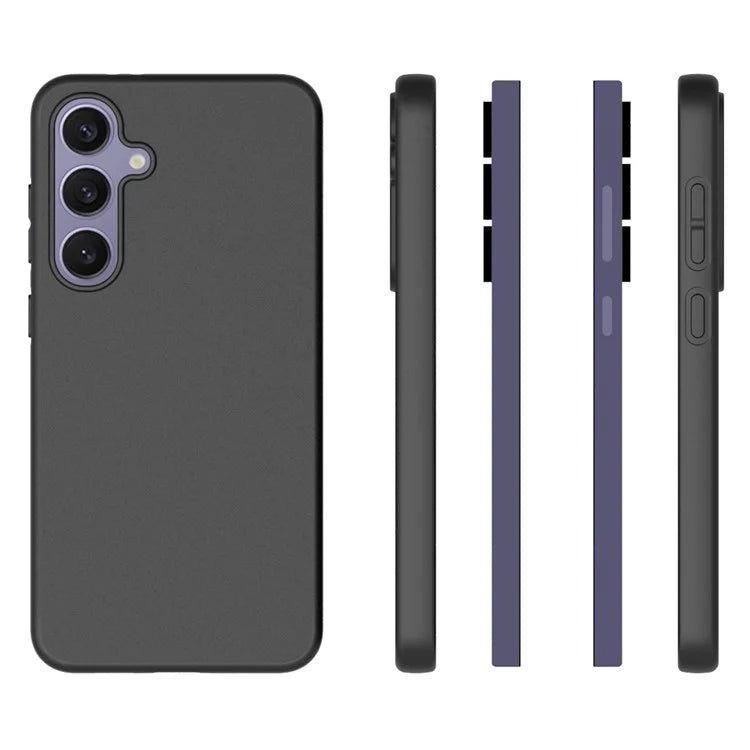 10Pcs  /  Pack for Samsung Galaxy S24 FE Case TPU Frosted Back Phone Cover, Anti-Fingerprint - Black