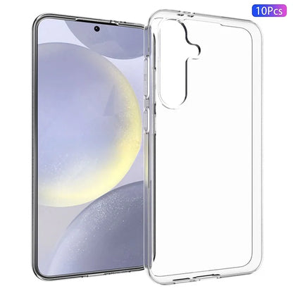 10Pcs / Pack For Samsung Galaxy S24 FE Case Transparent TPU Watermark-Free Phone Cover