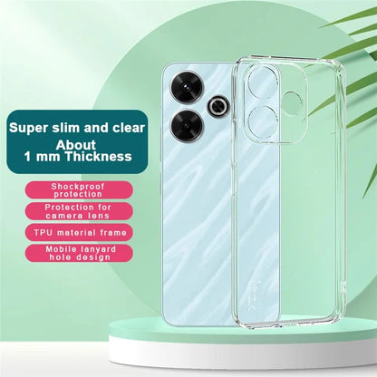 IMAK UX-5 Series for Xiaomi Redmi 13 5G / 13 4G / Note 13R 5G / Poco M6 4G Clear Case Protective Soft TPU Slim Phone Cover