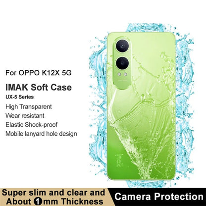 IMAK UX-5 Series for Oppo K12x 5G (China) / OnePlus Nord CE4 Lite 5G Wholesale Phone Case Transparent TPU Slim Phone Cover