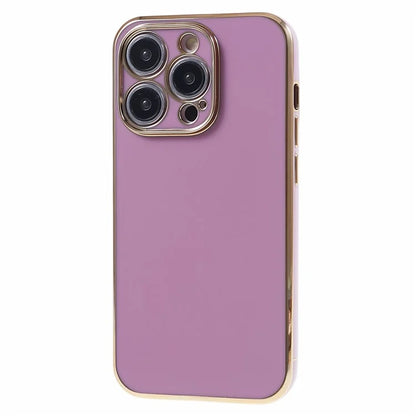 For iPhone 14 Pro Max Case Glossy TPU Flexible Phone Cover 6D Electroplating