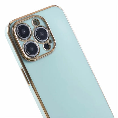 For iPhone 14 Pro TPU Case Glossy Finish 6D Electroplating Phone Cover