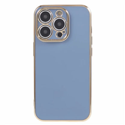 For iPhone 14 Pro TPU Case Glossy Finish 6D Electroplating Phone Cover