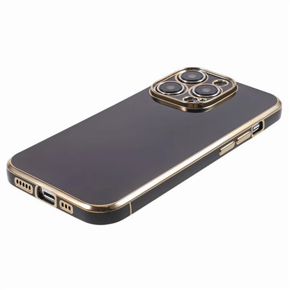 For iPhone 14 Pro TPU Case Glossy Finish 6D Electroplating Phone Cover
