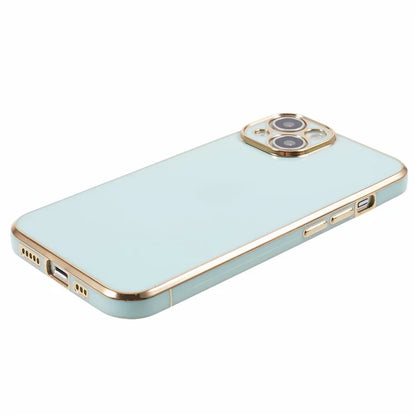 For iPhone 13 Phone Case Glossy 6D Electroplating TPU Protective Cover