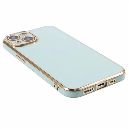 For iPhone 13 Phone Case Glossy 6D Electroplating TPU Protective Cover