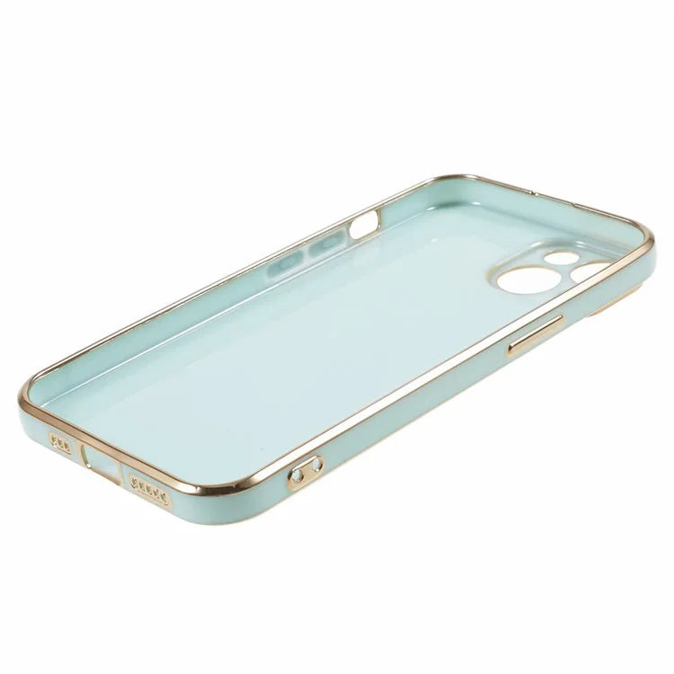 For iPhone 13 Phone Case Glossy 6D Electroplating TPU Protective Cover