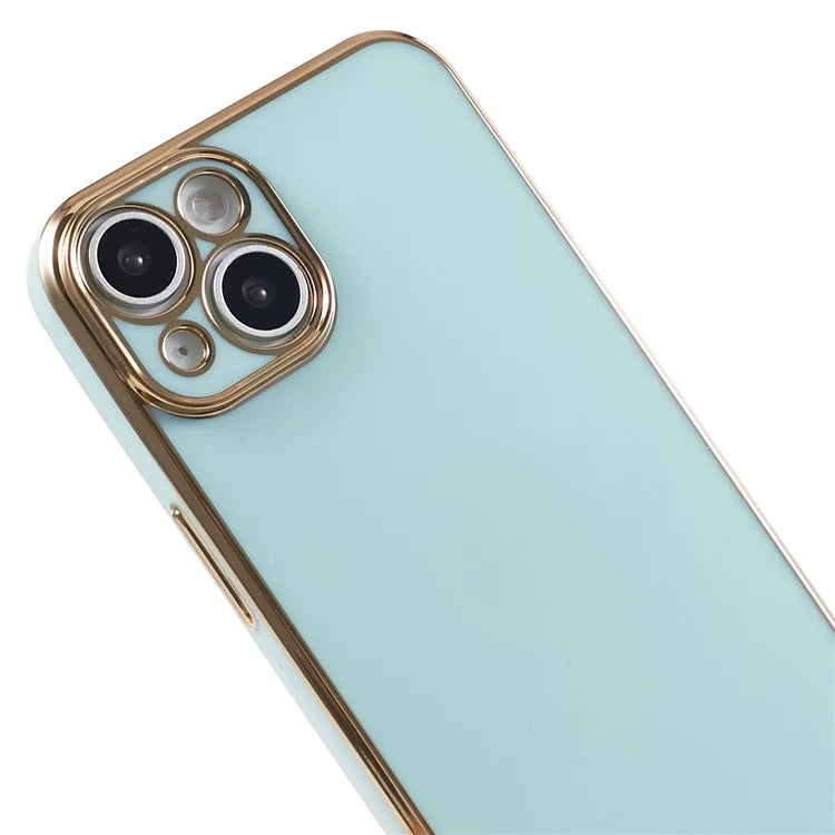 For iPhone 13 Phone Case Glossy 6D Electroplating TPU Protective Cover