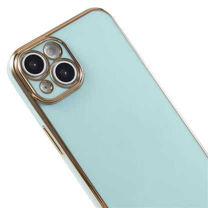 For iPhone 13 Phone Case Glossy 6D Electroplating TPU Protective Cover