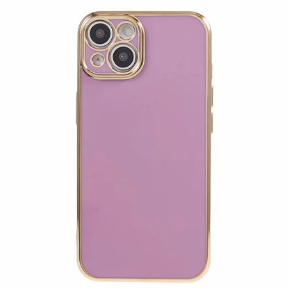 For iPhone 13 Phone Case Glossy 6D Electroplating TPU Protective Cover