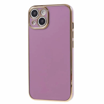 For iPhone 13 Phone Case Glossy 6D Electroplating TPU Protective Cover