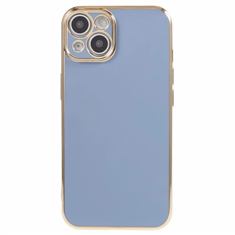 For iPhone 13 Phone Case Glossy 6D Electroplating TPU Protective Cover