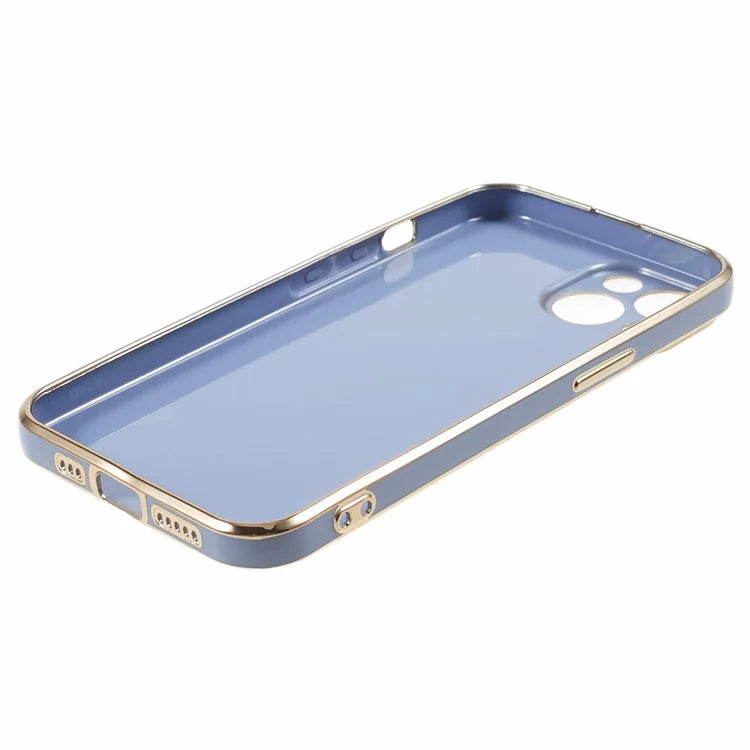 For iPhone 13 Phone Case Glossy 6D Electroplating TPU Protective Cover