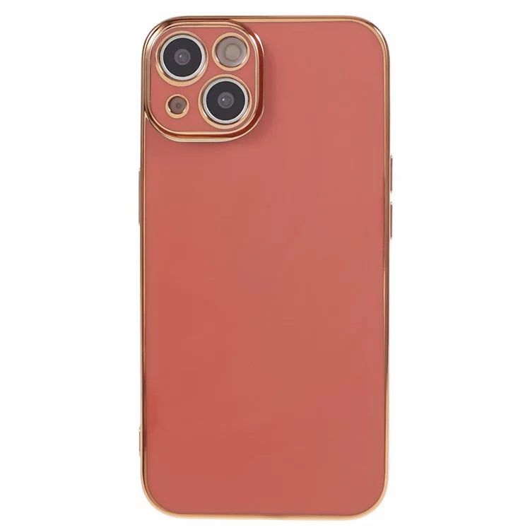 For iPhone 13 Phone Case Glossy 6D Electroplating TPU Protective Cover
