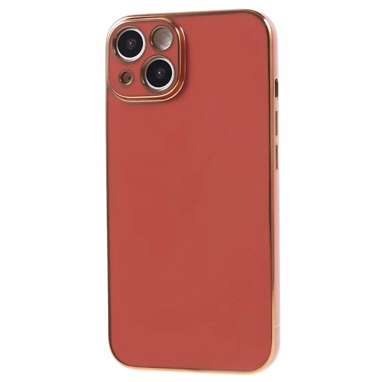 For iPhone 13 Phone Case Glossy 6D Electroplating TPU Protective Cover