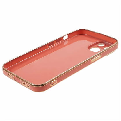 For iPhone 13 Phone Case Glossy 6D Electroplating TPU Protective Cover