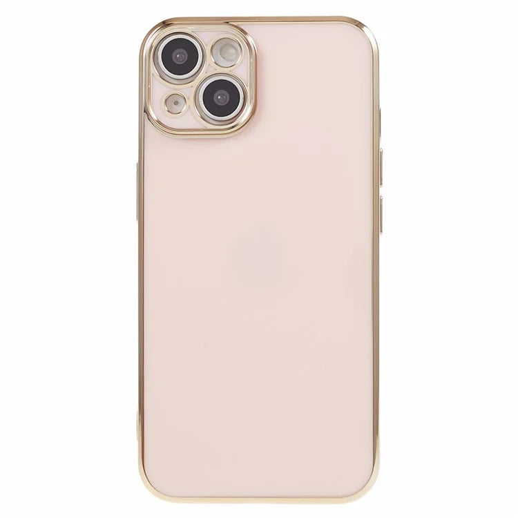For iPhone 13 Phone Case Glossy 6D Electroplating TPU Protective Cover