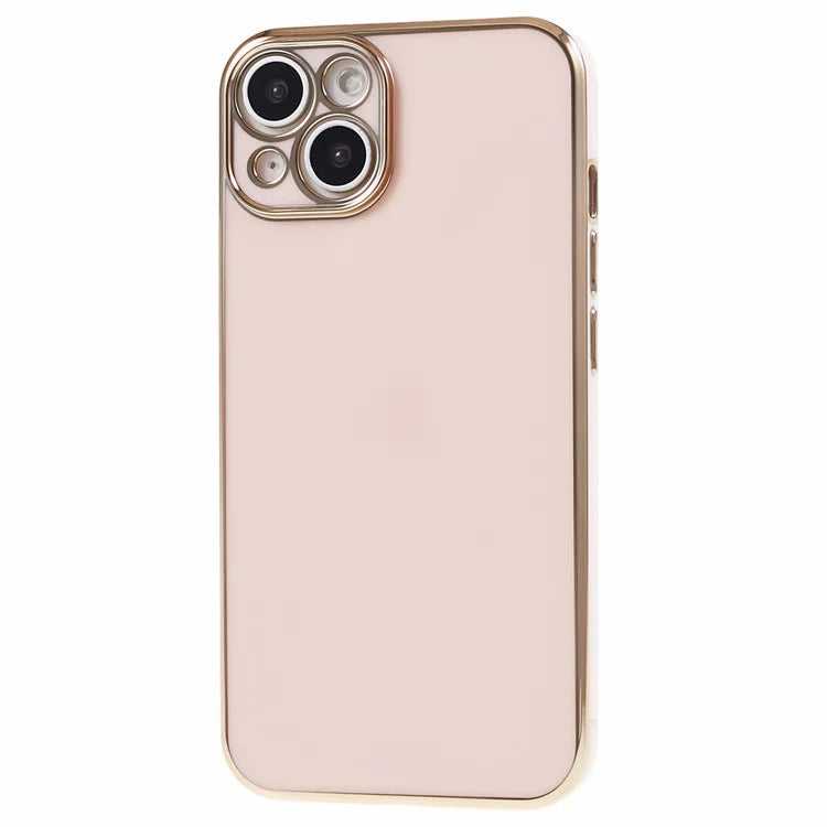 For iPhone 13 Phone Case Glossy 6D Electroplating TPU Protective Cover