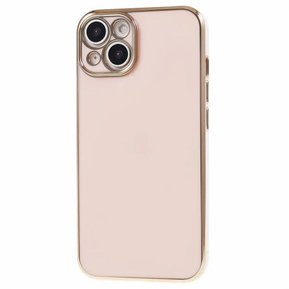 For iPhone 13 Phone Case Glossy 6D Electroplating TPU Protective Cover