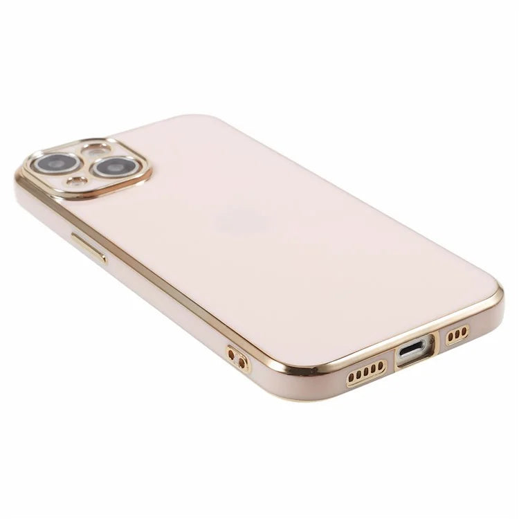 For iPhone 13 Phone Case Glossy 6D Electroplating TPU Protective Cover