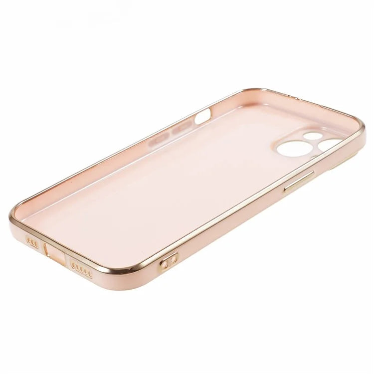For iPhone 13 Phone Case Glossy 6D Electroplating TPU Protective Cover
